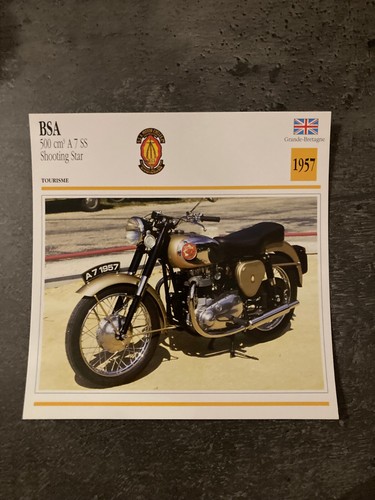 Carte fiche moto collection - moto,