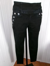 Pantalon jean noir délavé à pont GUESS  W30 38/40 skinny  Curve X taille haute