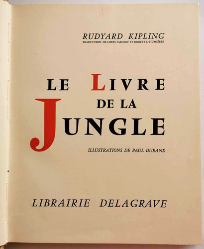 Livre jungle rudyard - la,