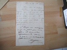 GENERAL CHANGARNIER LETTRE  AUTOGRAPHE MANUSCRIT