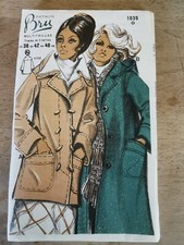 1039 PATRON MULTITAILLES BRU VINTAGE FRENCH PATTERN 60/70 MANTEAU VESTE 36 AU 48