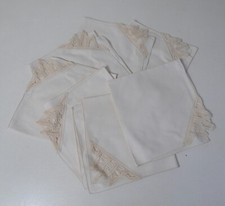 7 anciennes serviettes de table brodées 40x40cm