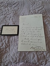Paul Dalloz Lettre Manuscrite Signée, Carte De Visite,  Patron De Presse, 