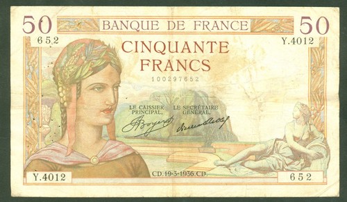 France francs ceres type - france,