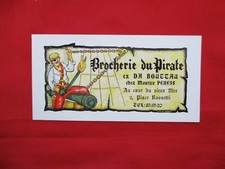 ANCIENNE CARTE DE VISITE BROCHERIE DU PIRATE RESTAURANT A NICE 06