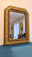 Miroir ancien doré angles