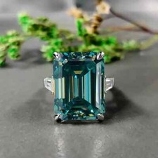 RARE BAGUE DIAMANT BLEU