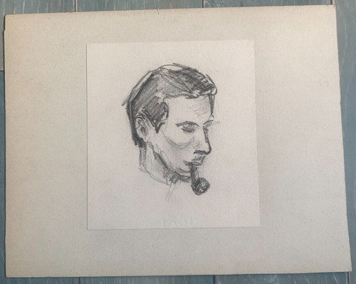 Crayon portrait etude homme - etude, à