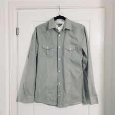 Chemise homme 2 en 1 grise à rayures taille S