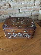 Indochine 19ème, Boite En Palissandre Incrustée De Nacre