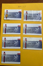7 Cartes matches abonnement 2008/2009 O.L LYON V HAC NANCY OM NICE....