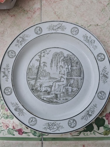 Assiette faïence creil - assiette, de