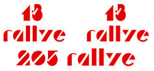 SET DE LOGOS 1.3 ET 205 RALLYE POUR PEUGEOT 205 SPORT GTI STICKER AUTO BD407