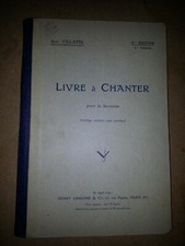 JEAN VILLATE LIVRE A CHANTER pour la jeunesse solfège scolaire 4ème édition