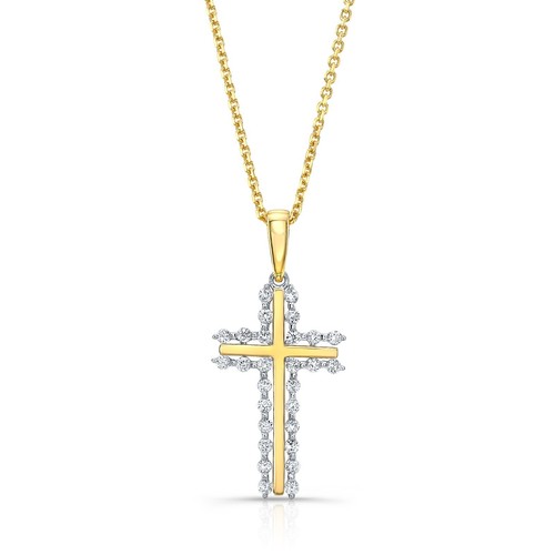 Pendentif croix diamant - pendentif,