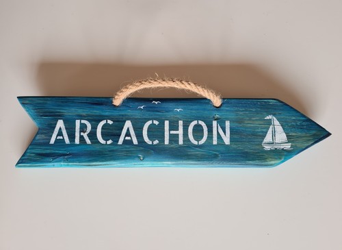 Panneau flèche bois flotté - panneau,