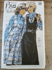 546 PATRON MULTITAILLES BRU VINTAGE FRENCH PATTERN 60/70 ROBE CHASUBLE 42 AU 54