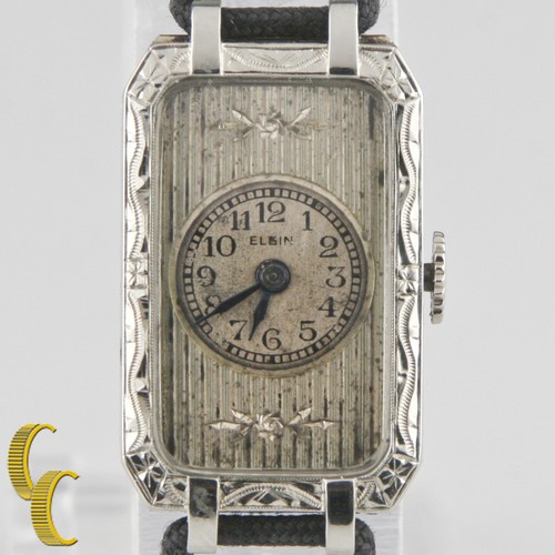 Elgin 14k blanc vintage - or,