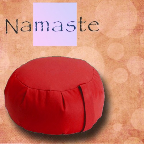 New red stuffed zafu - red, yoga