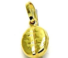 Pegaso Bijoux Pendentif Or Jaune 18kt (750) Grain de Café