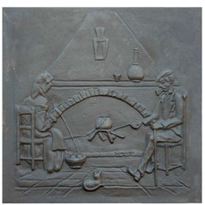 Plaque cheminée fonte - cheminée,