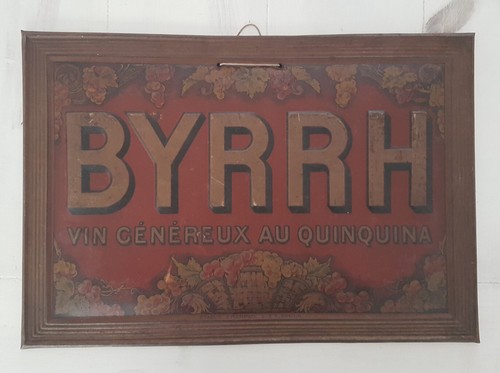 Plaque métal embossé byrrh - plaque,