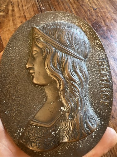 Plaque bronze gravé - bronze,