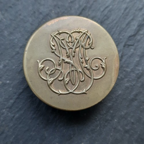 Ancien bouton livrée chiffré - bouton,