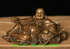 6'' Old Pure Bronze lotus leaf