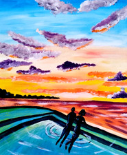 Tableau original couple amour