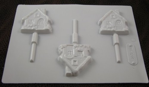 Hard candy gingerbread house - candy,