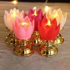 Lampe Lotus Fond Doré