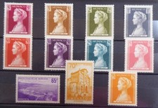 MONACO ANNEE COMPLETE 1957 : YVERT N° 478 / 488 , 11 TIMBRES NEUFS  xx TTB