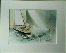 Très belle AQUARELLE. GRAND FORMAT