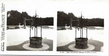 France, Chenonceaux, Margelle du puits, Vintage print, ca.1910, Stéréo Tirage vi