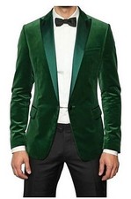 Veste Blazer De Mariage Pour Homme En Velours Vert