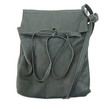 ANN DEMEULEMEESTER Sac À Épaule En Cuir Avec Finition Plissée
