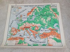 Ancienne Carte Scolaire  EUROPE  Relief du sol , par Vidal lablache