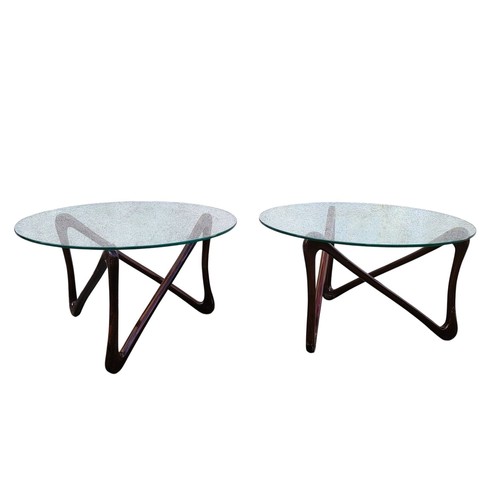 Paire tables basses bois - de,