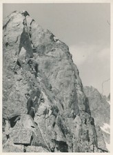 Snapshot argentique alpinisme escalade montagne sport corde mountaineering