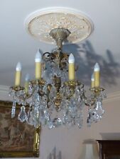 lustre bronze et cristal 8 branches