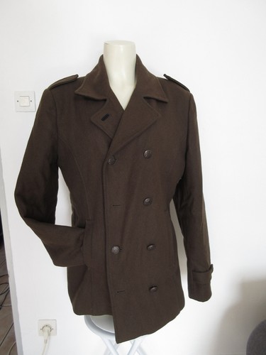 Manteau laine kaki - laine, jules