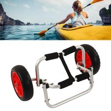Kayak Trolley Aviation Aluminium 25cm Diamètre PU Roue Ajustable Bo Pliant