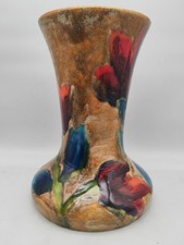 Vase vintage Ricard signé Henri Guérin céramique émaillée décor floral années 50