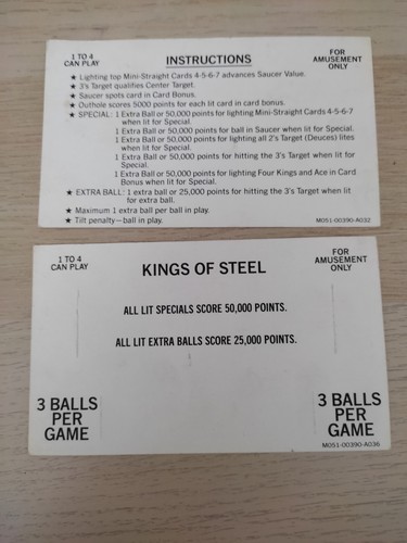 Lot cartes d instructions - de, d'instructions
