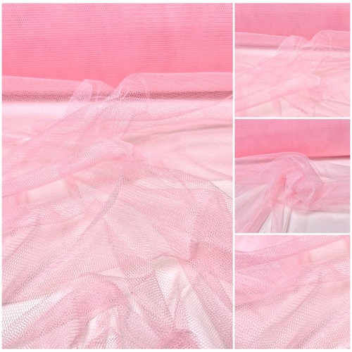 Tulle tissu rose - tulle,