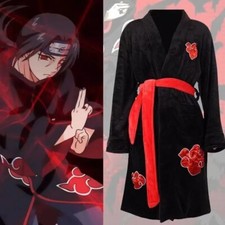 Naruto Peignoir De Bain Akatsuki Robe De Chambre Itachi Pyjama Cosplay Ushiwa