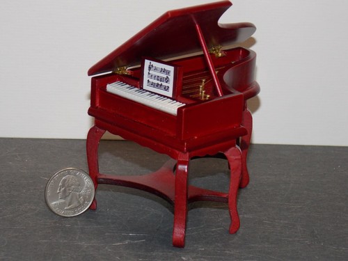 Dollhouse miniature spinet - miniature,
