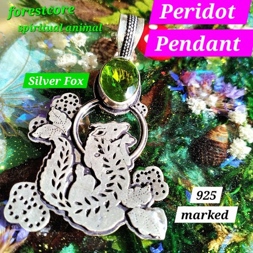 Peridot pendant sterling - peridot,