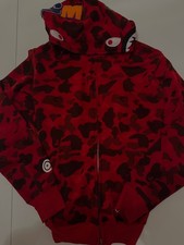 bape shark camo red
